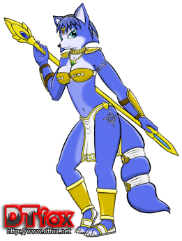 Blue vixen Krystal from Star Fox